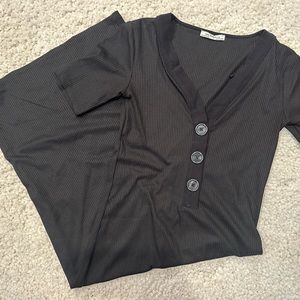 Zara long fitted black dress